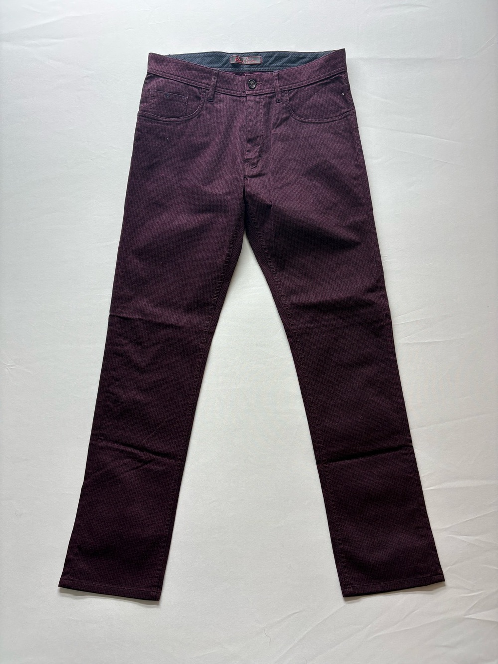 Men’s Robert Graham Celestial 5 Pocket Pants Jeans Size 32 Dark Burgundy